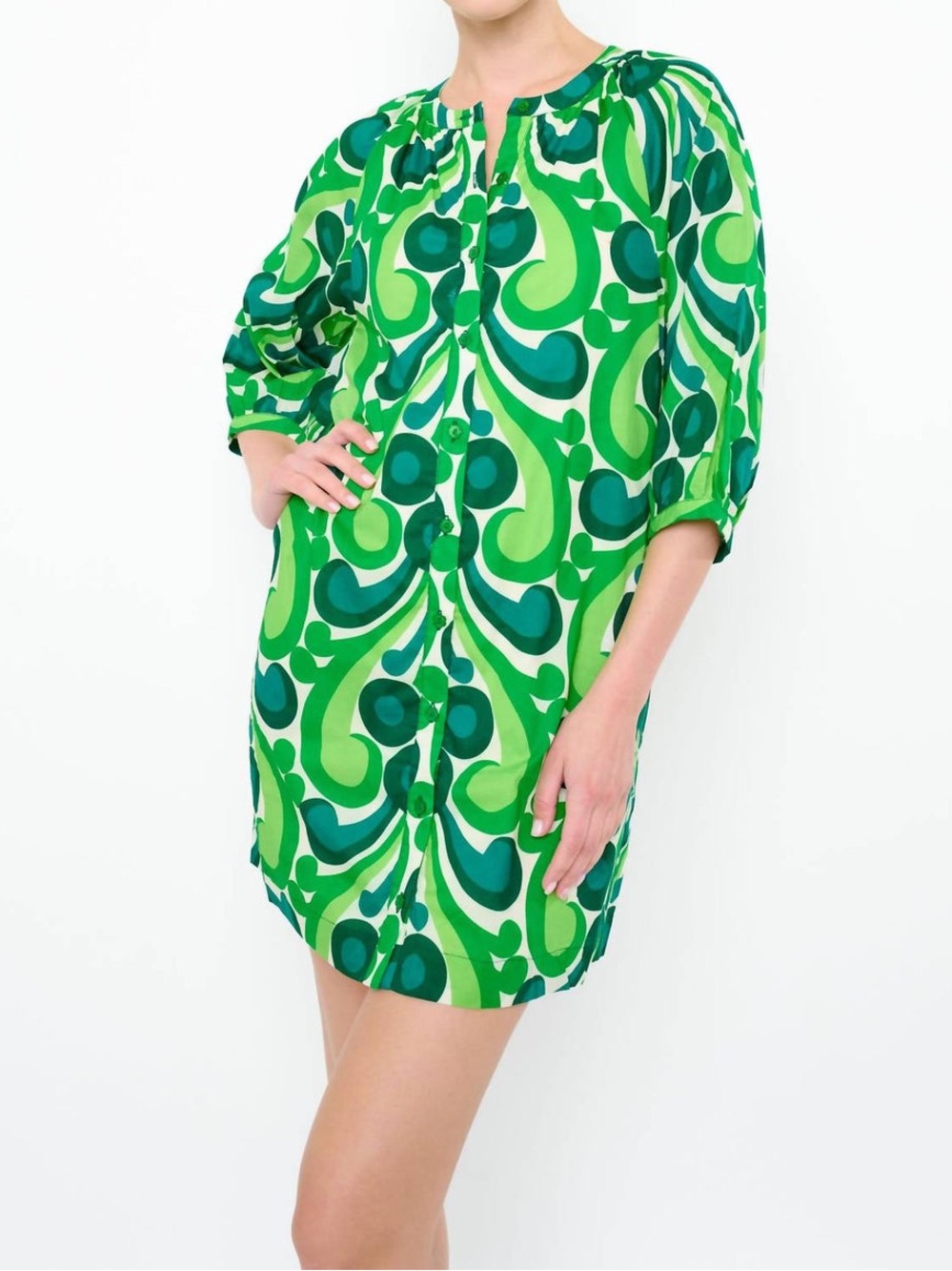 Flora Bea Andi Kisses Print Shift Dress S